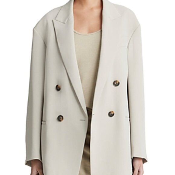 Vince Women’s Crepe Double-Breasted Blazer – Sepia – Size 4 – NWT - Picture 3 of 3